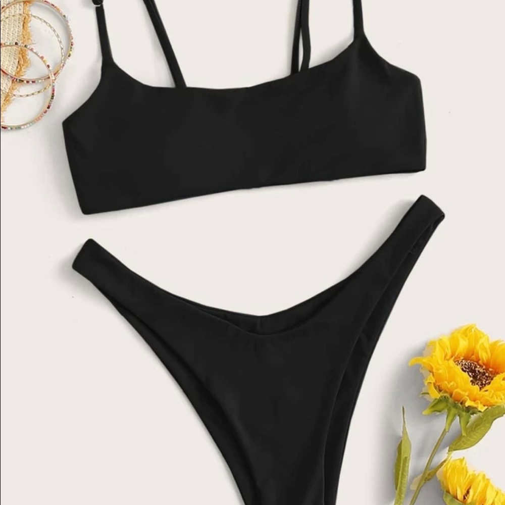 BNWT Shein adjustable strap high cut bikini